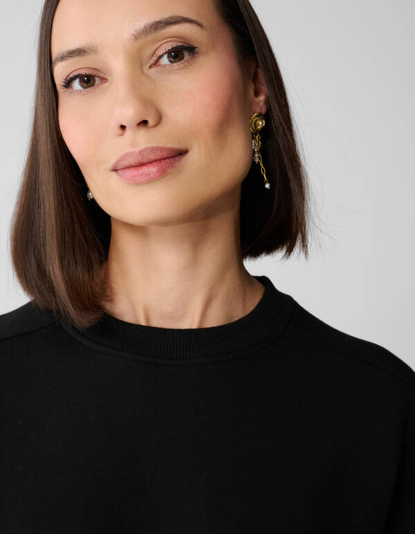 Pullover aus Satin-Mix Schwarz SHOEBY WOMEN