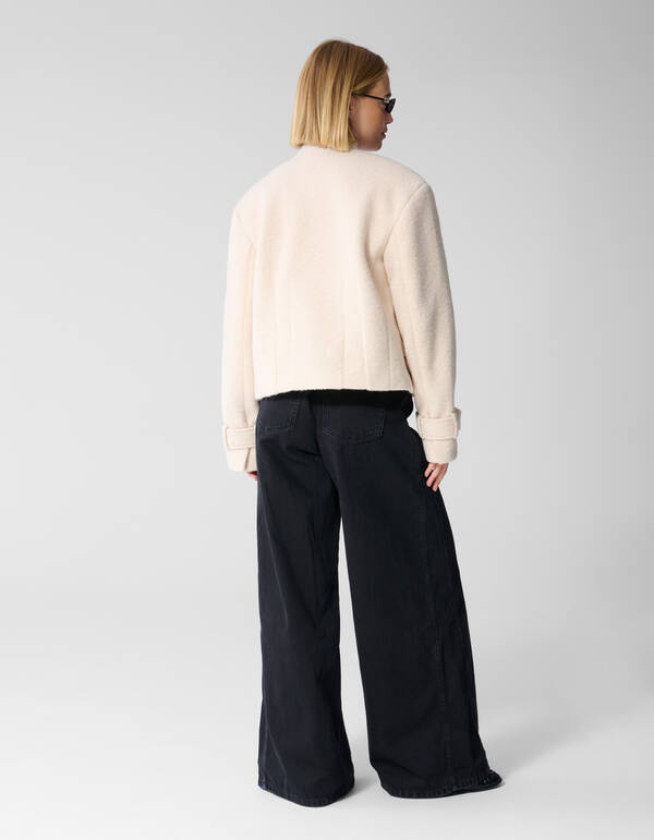 Teddy-Boucl&eacute;-Jacke in Offwhite By Lonneke SHOEBY WOMEN