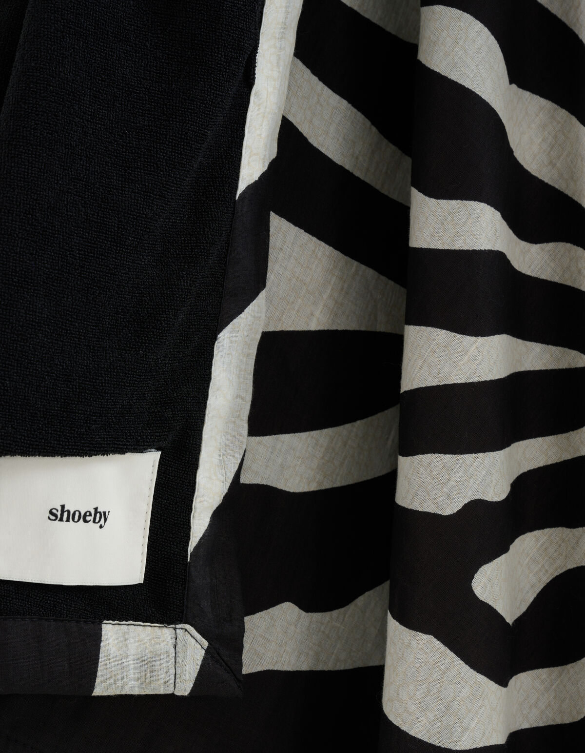 Zebra Print Badetuch Schwarz/Weiß SHOEBY ACCESSOIRES