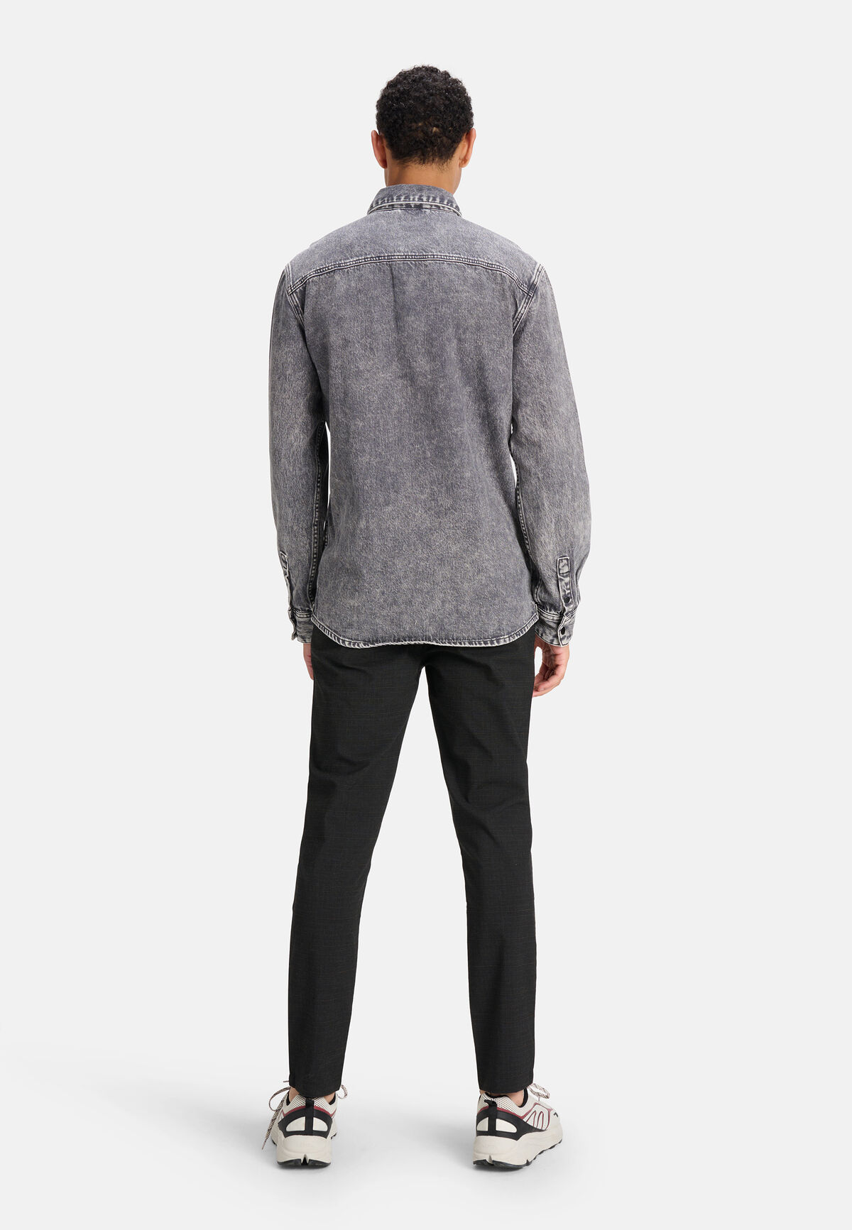 Denim-Hemd Grau SHOEBY MEN