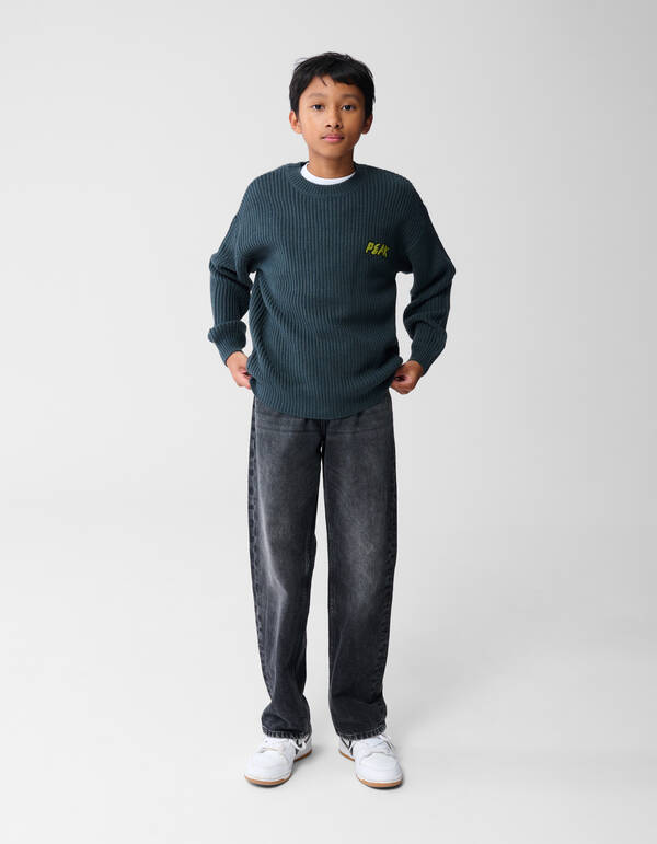 Peak Stickerei Strickpullover Grün SHOEBY BOYS