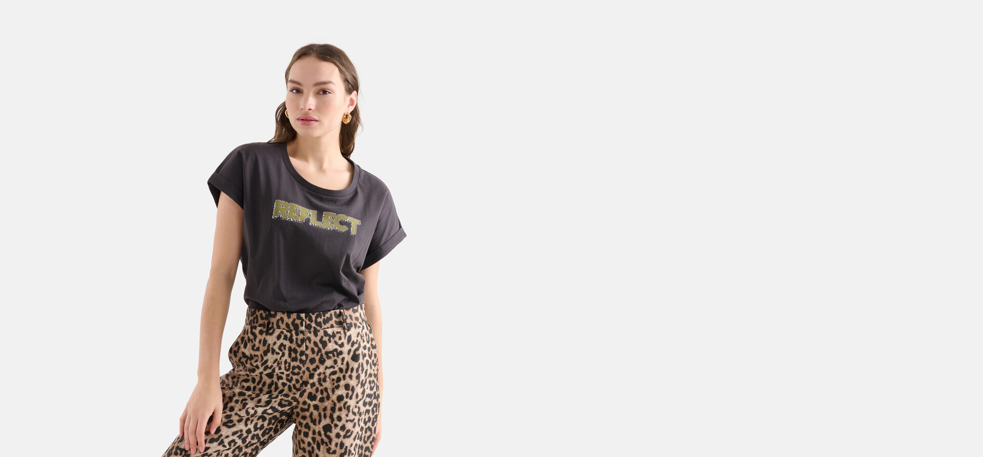 Artwork T-shirt Dunkelgrau SHOEBY WOMEN