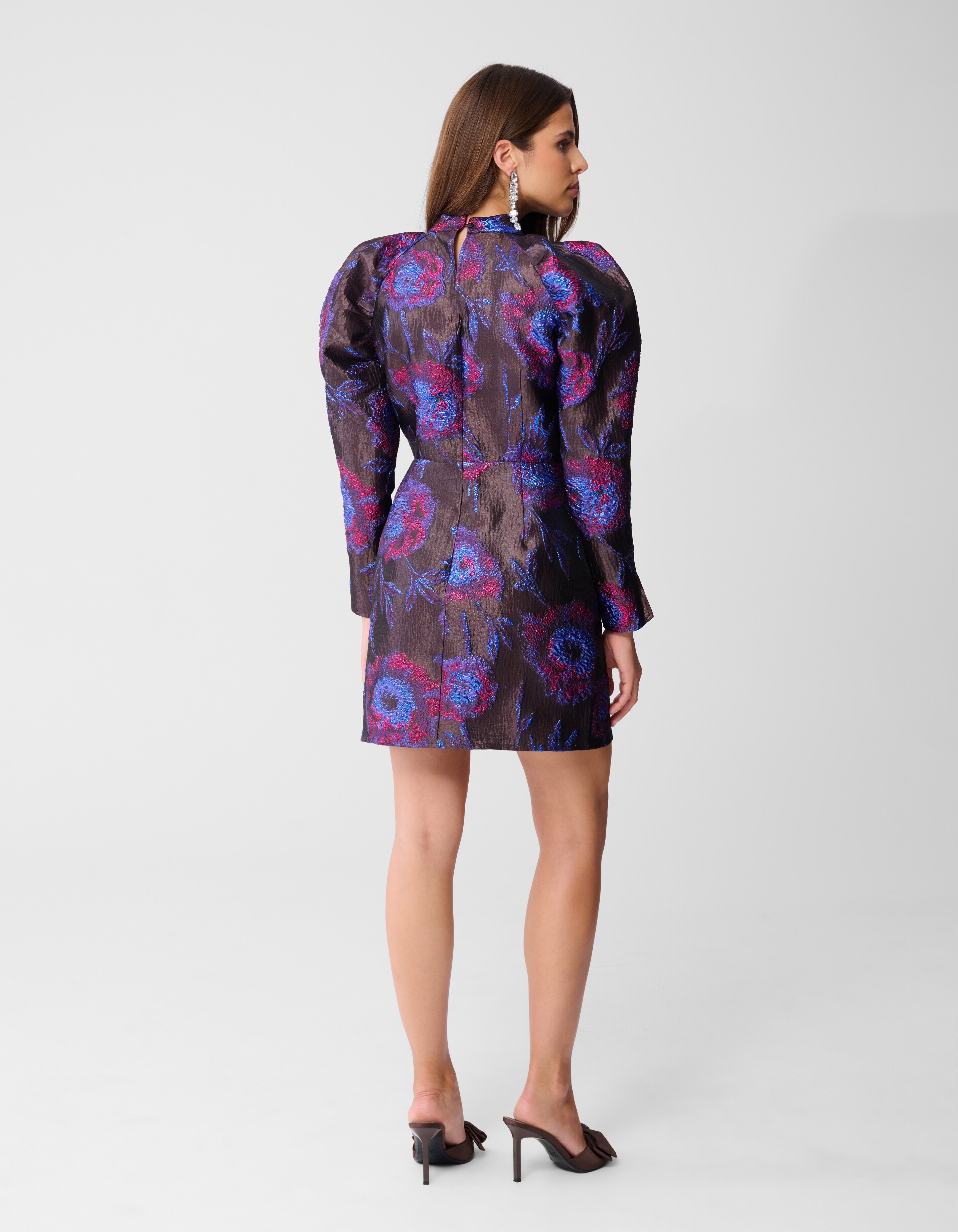 Jacquard-Minikleid Lila/Schwarz SHOEBY WOMEN