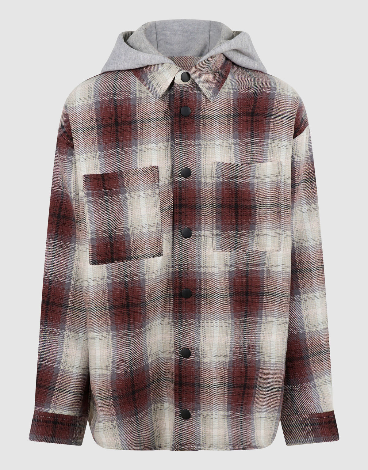 Hooded Check Overhemd Bruin SHOEBY BOYS
