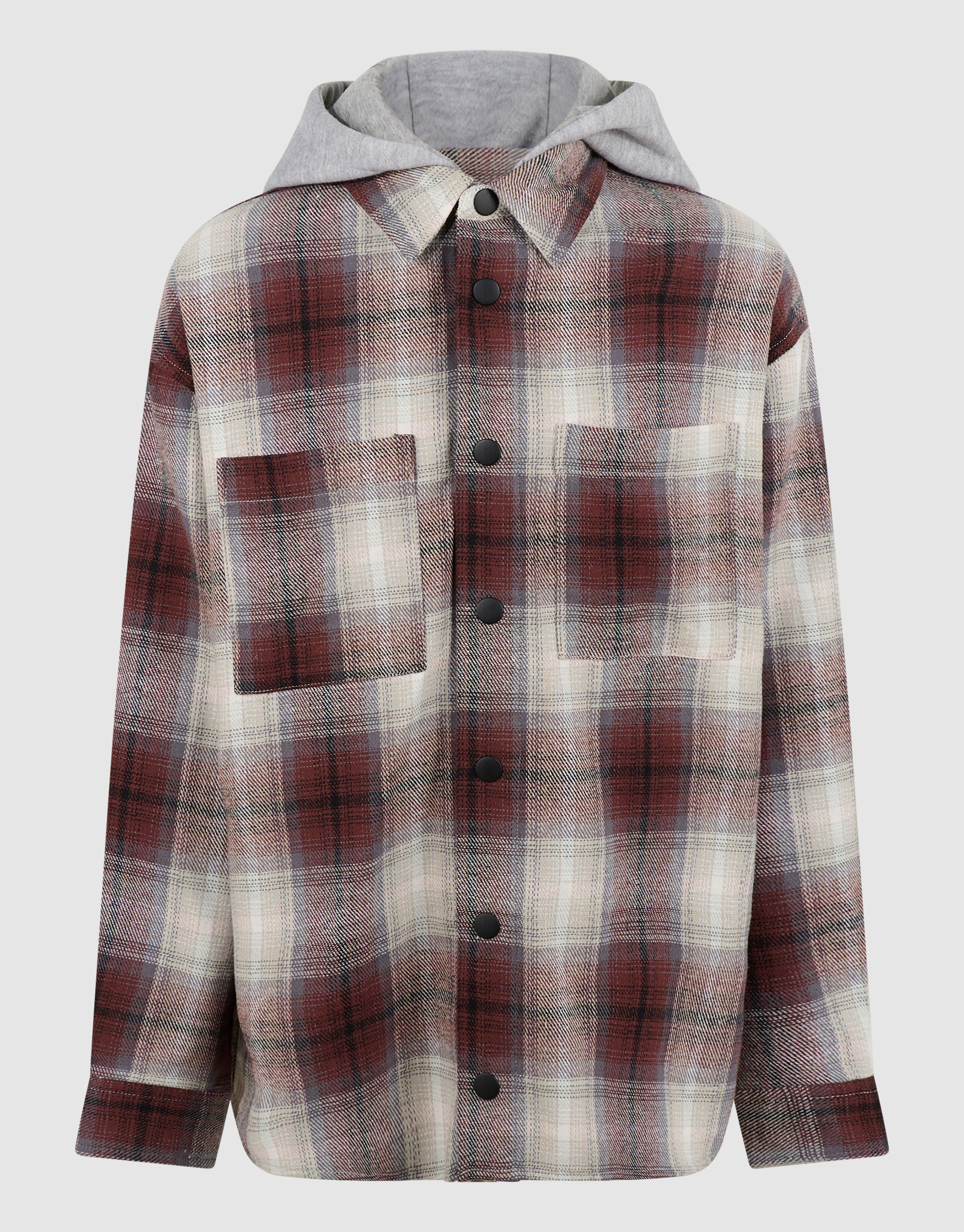 Hooded Check Overhemd Bruin SHOEBY BOYS