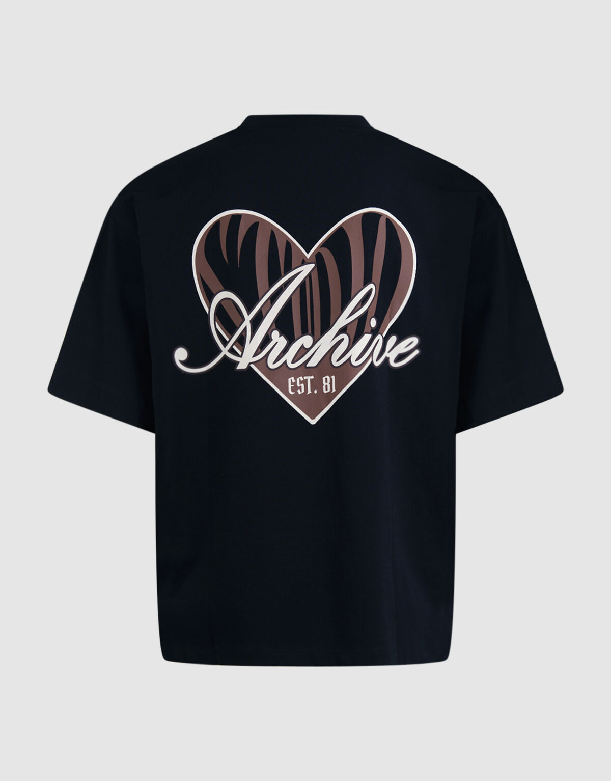 T-Shirt mit Herz-Motiv auf der Rückseite, Schwarz SHOEBY WOMEN