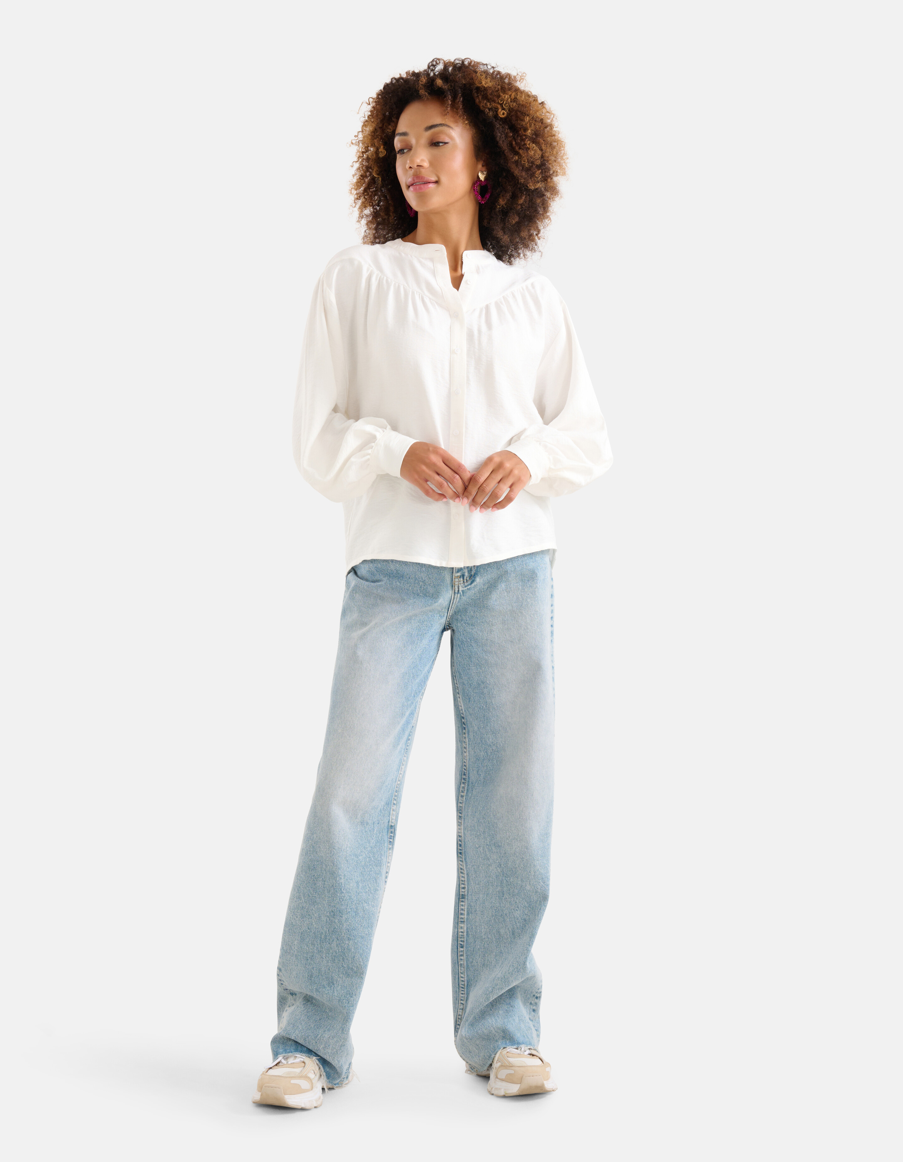 Relaxed Fit Hemd Weiß SHOEBY WOMEN