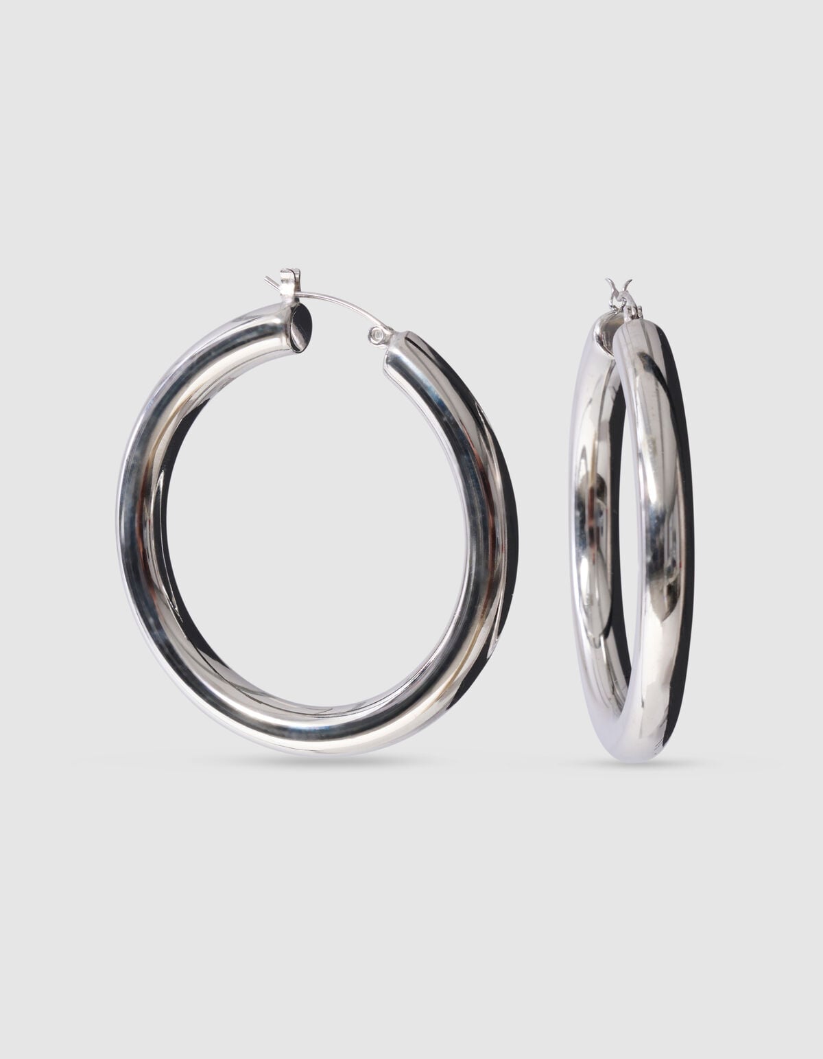 Basic Creolen Ohrringe Silber SHOEBY ACCESSOIRES