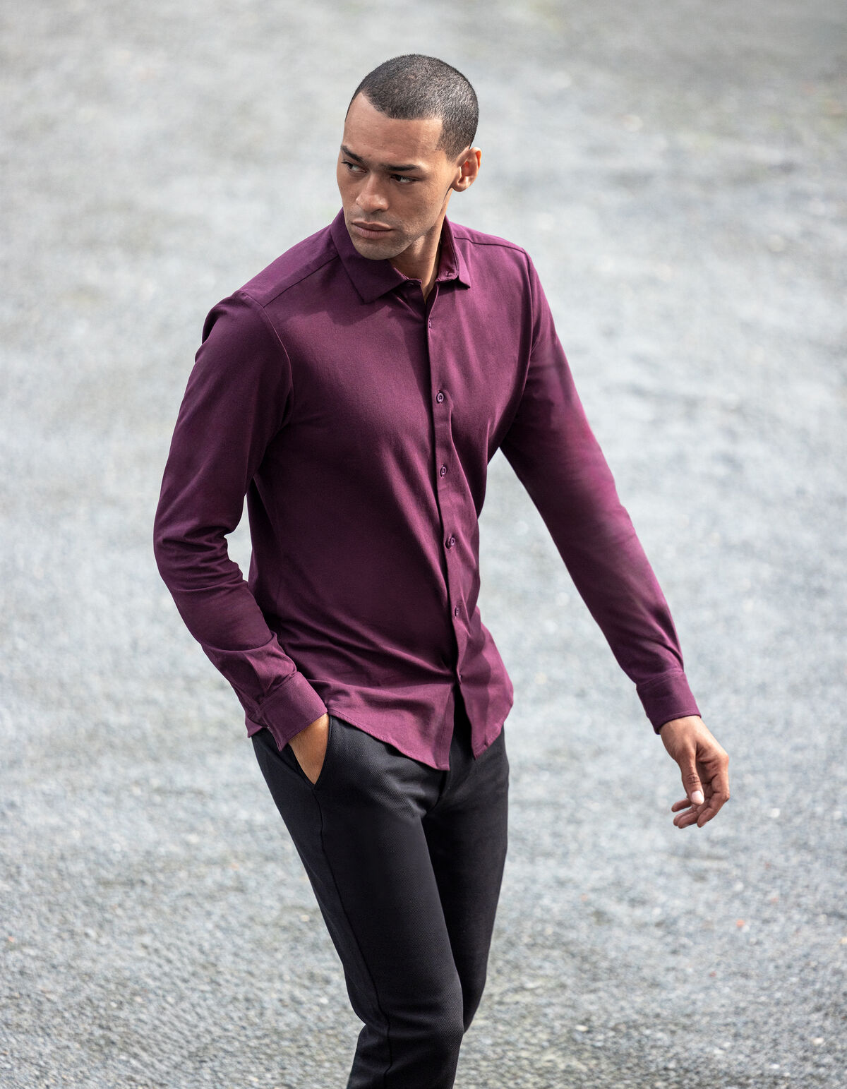 Slim Fit Hose Schwarz SHOEBY MEN