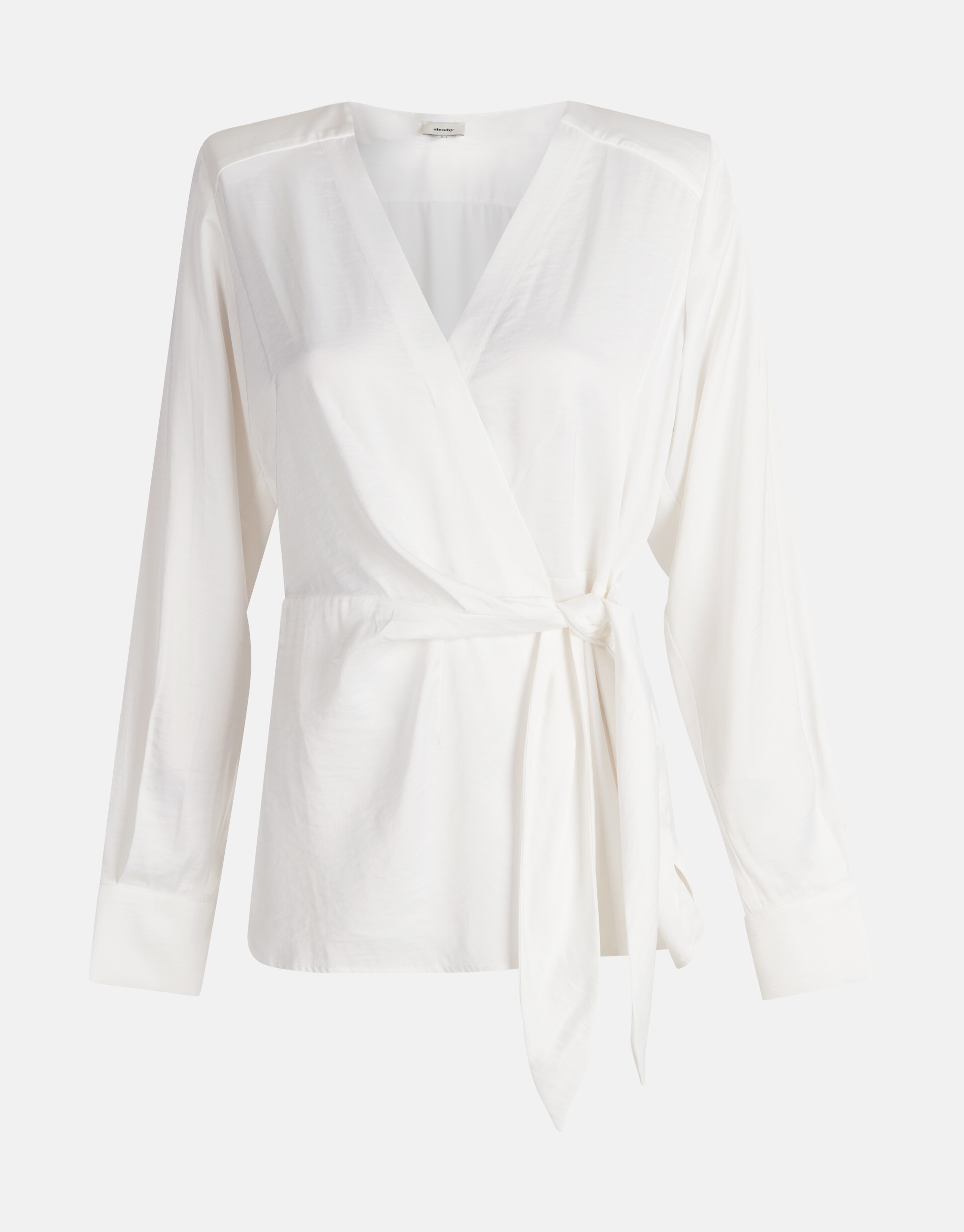 Satin-Wickelbluse Off White von Mieke SHOEBY WOMEN