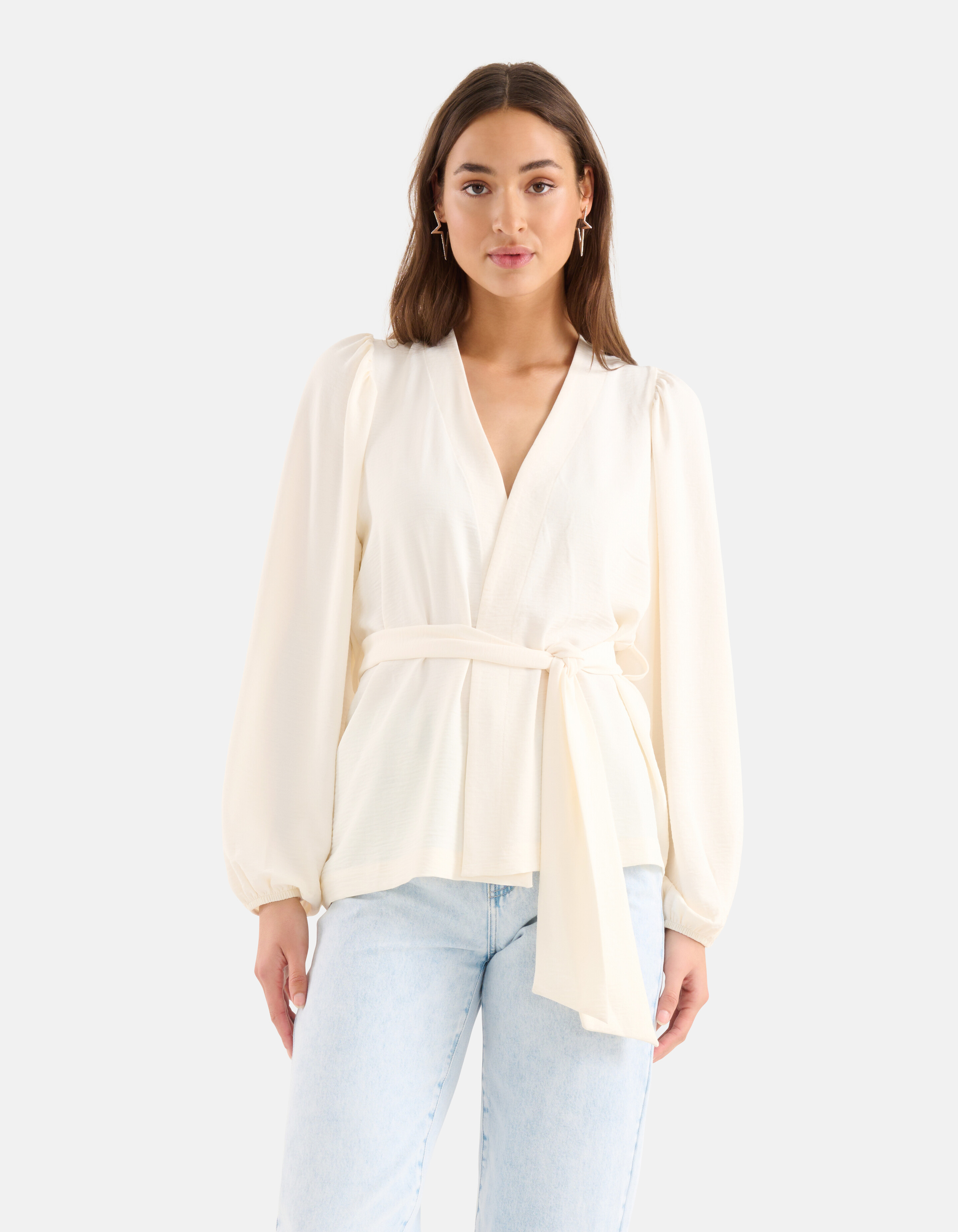Wickelbluse Off White SHOEBY WOMEN
