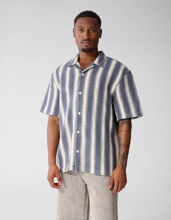 Gewebtes Overshirt Blau SHOEBY MEN