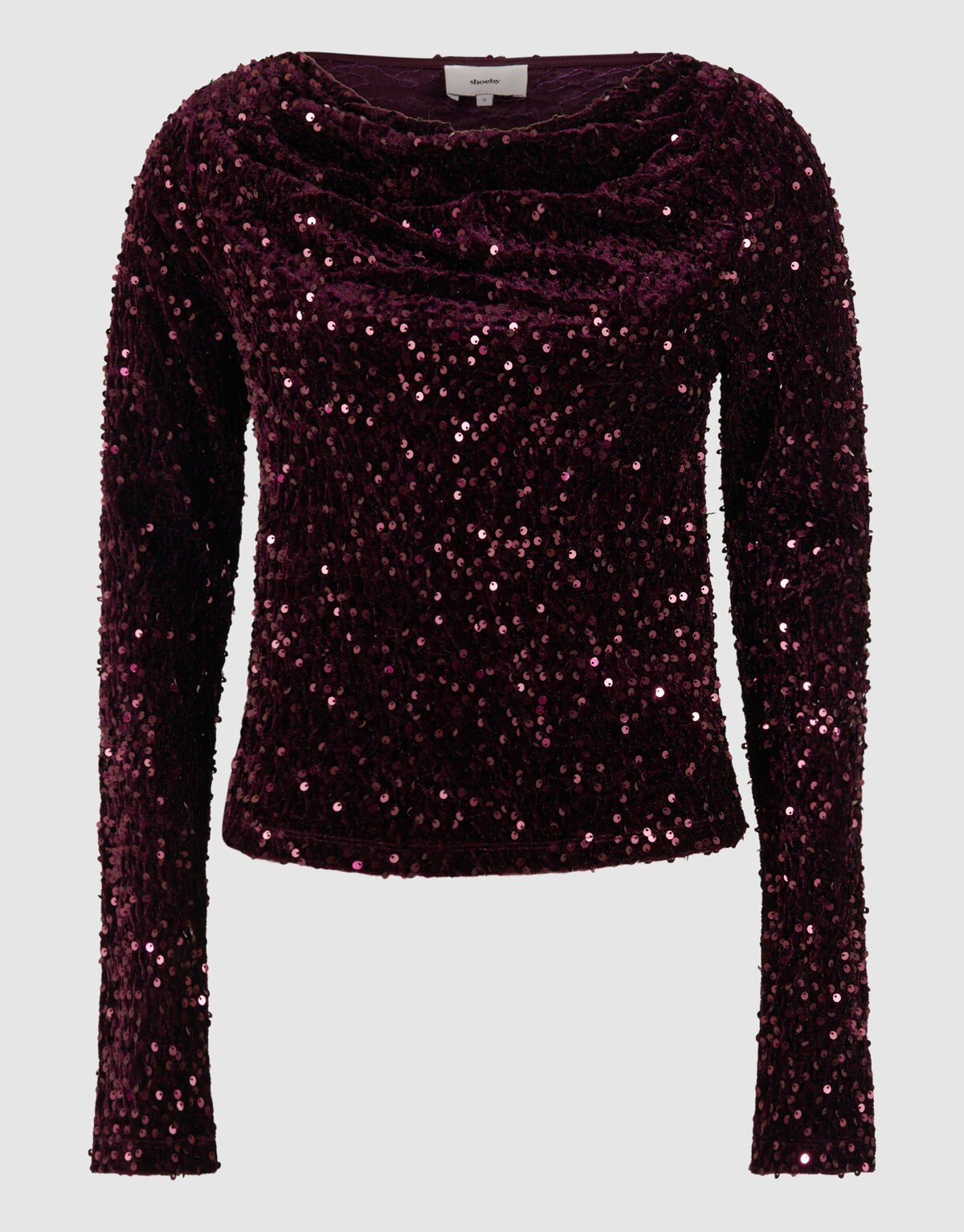 Pailletten-Wasserfall-Top Lila SHOEBY WOMEN