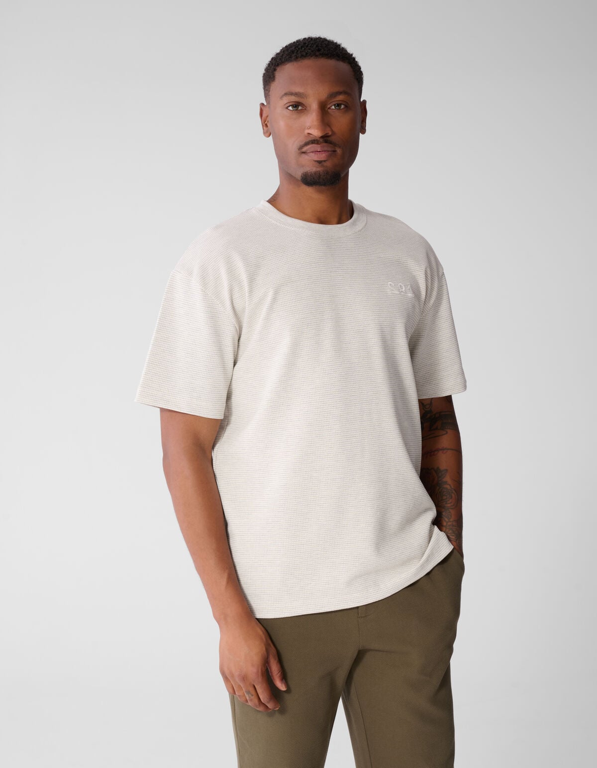 Honeycomb T-Shirt Hellgrau SHOEBY MEN