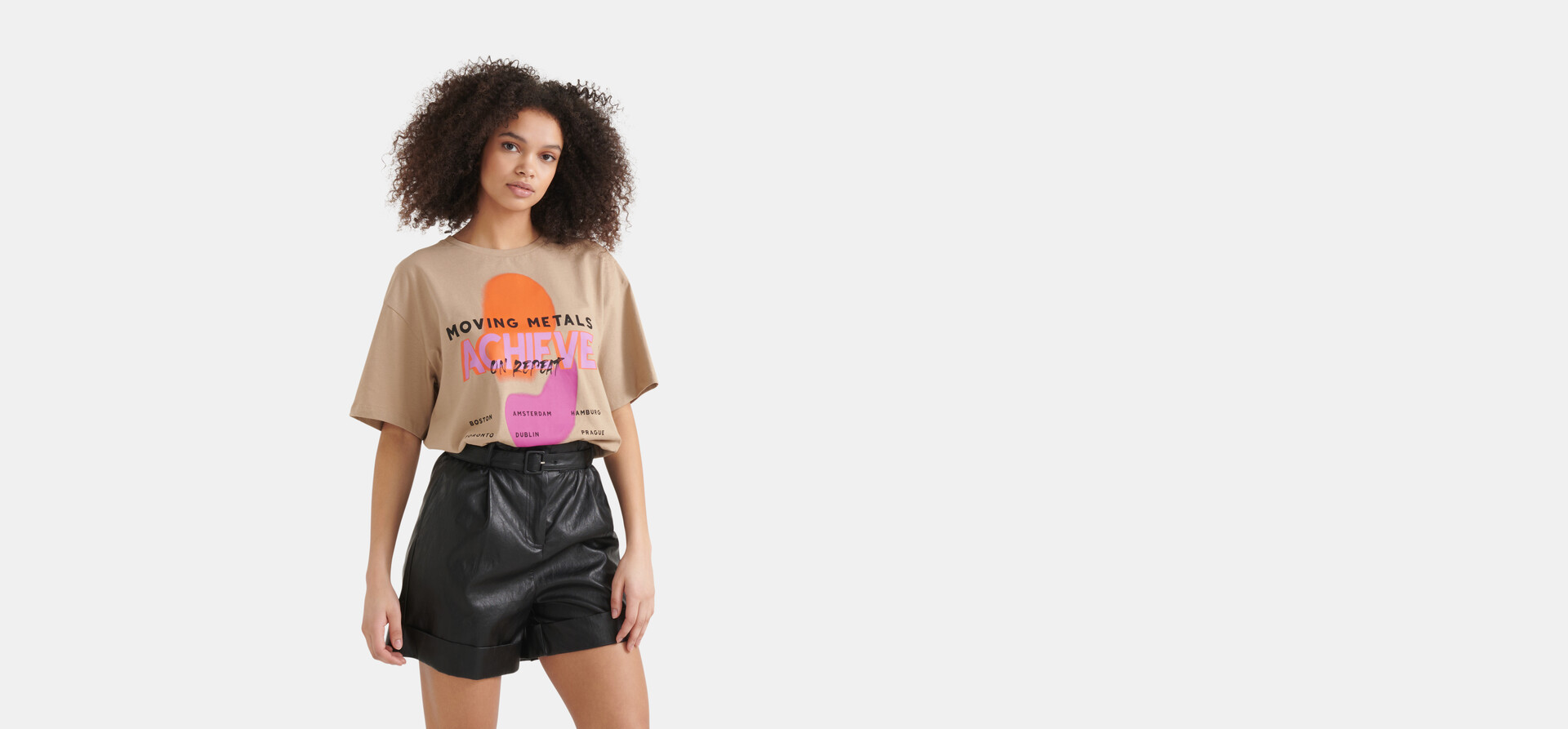 Kunstwerk T-shirt Sand SHOEBY WOMEN