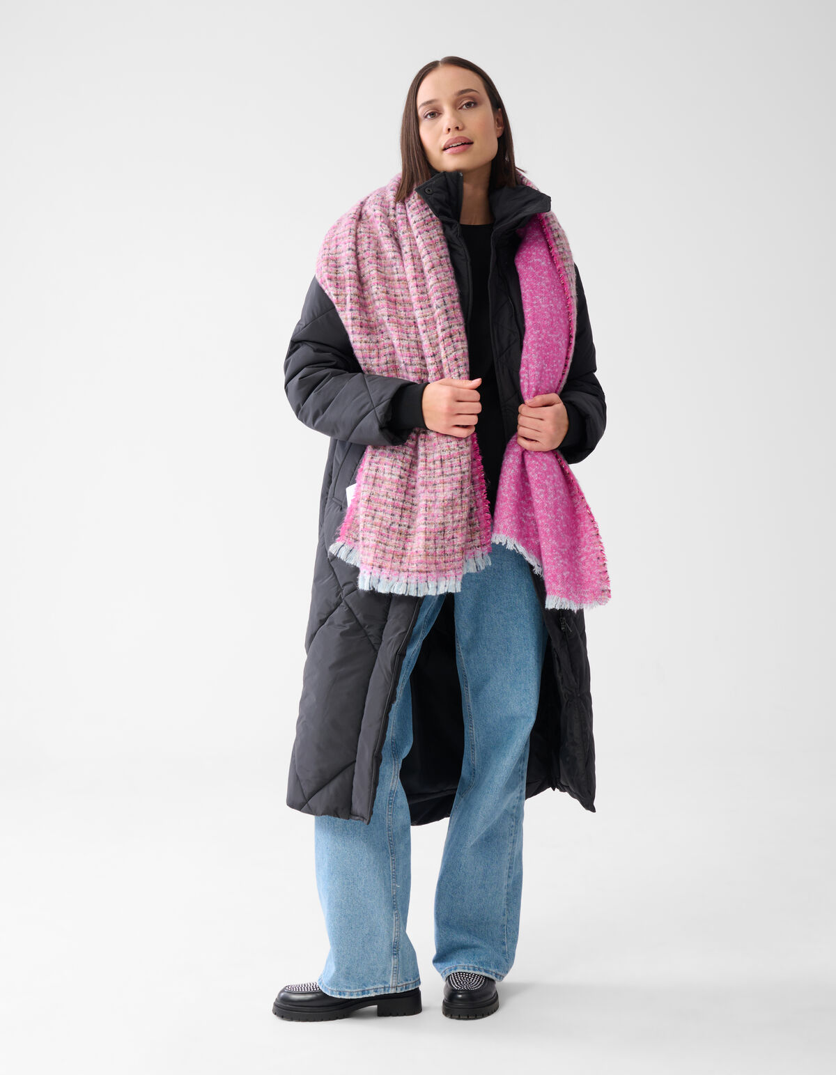 Tweed-Schal Rosa SHOEBY ACCESSOIRES