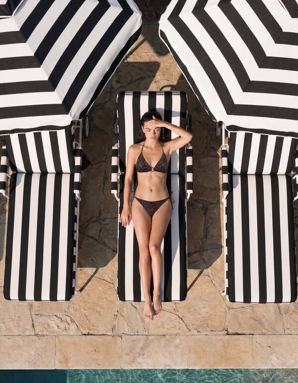 Leopard-Bikini-H&ouml;schen Dunkelbraun SHOEBY ACCESSOIRES