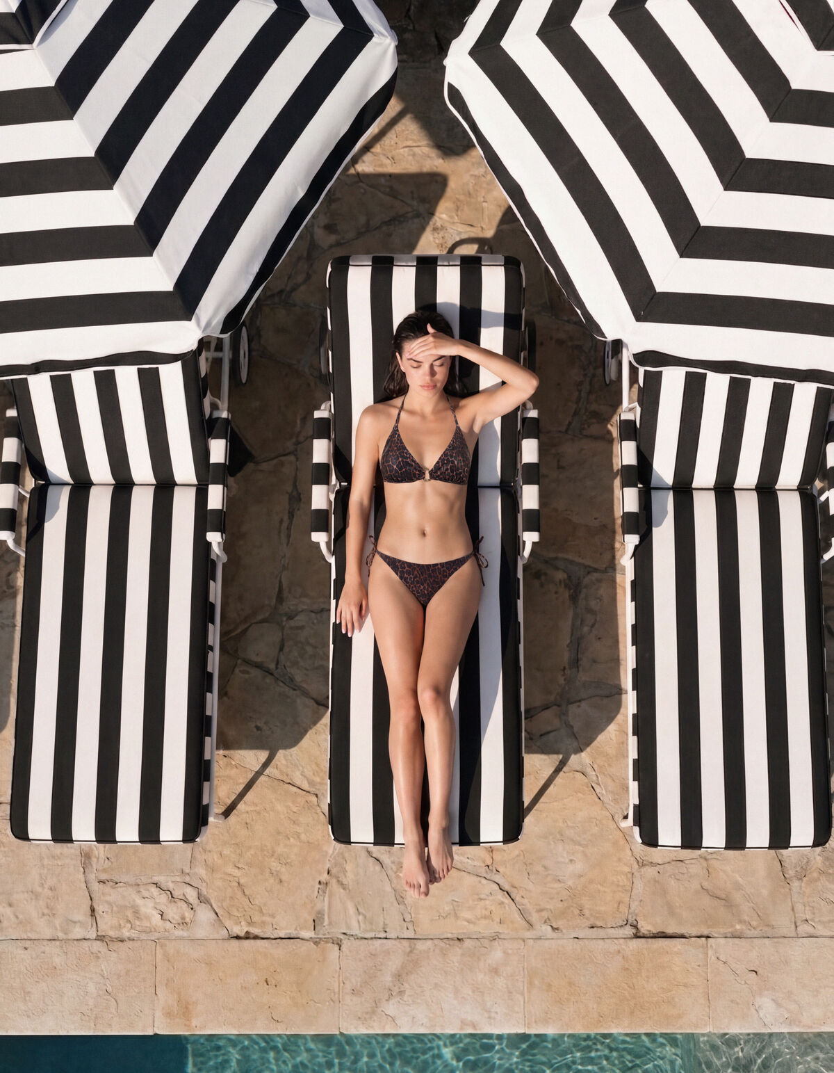 Leopard-Bikini-H&ouml;schen Dunkelbraun SHOEBY ACCESSOIRES