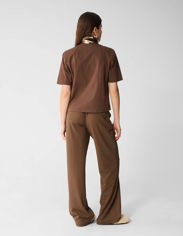 Gepolstertes T-Shirt Braun SHOEBY WOMEN