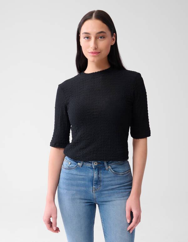 Crinkle Top Schwarz SHOEBY WOMEN