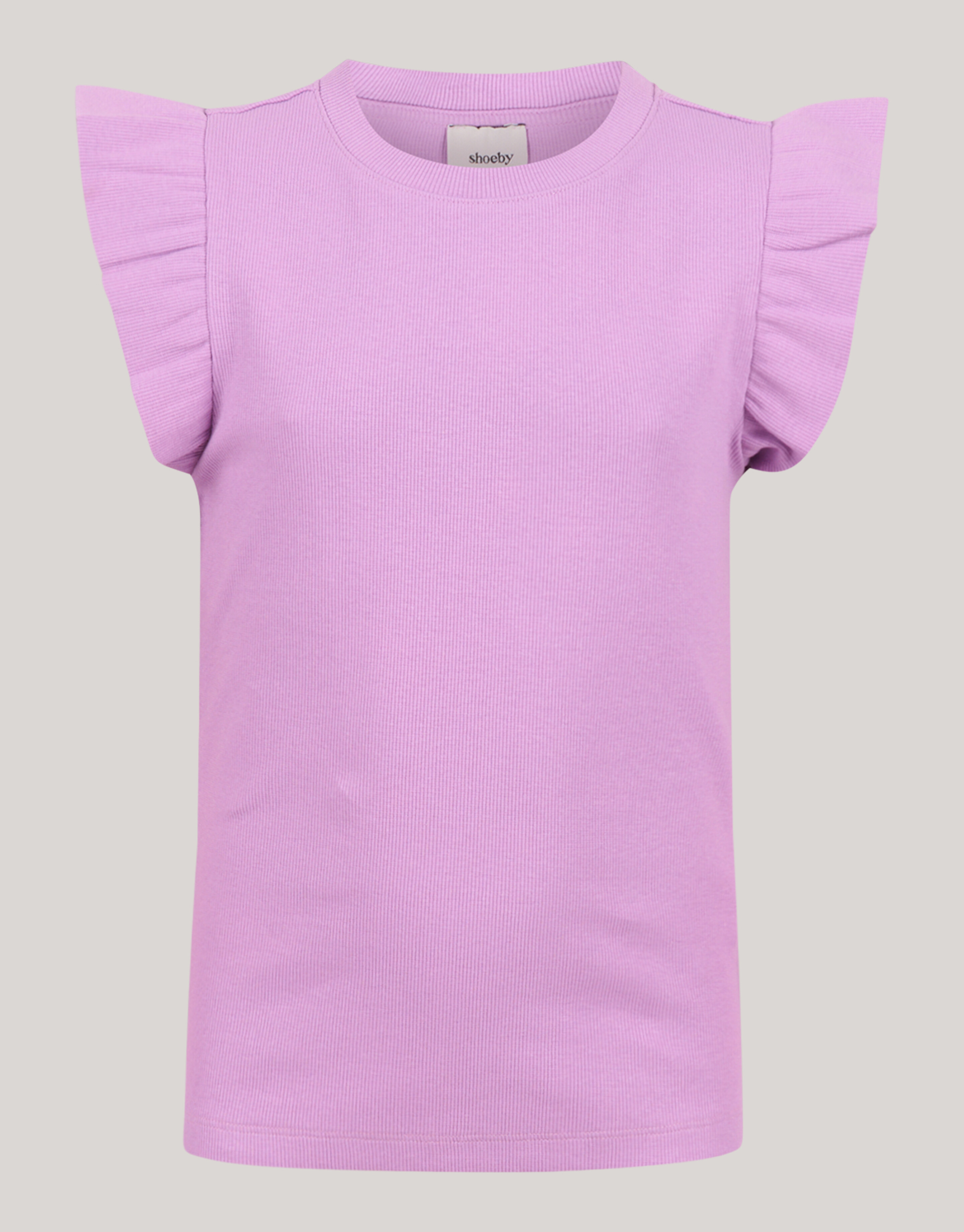 Ruffle Rib Top Hellviolett SHOEBY GIRLS