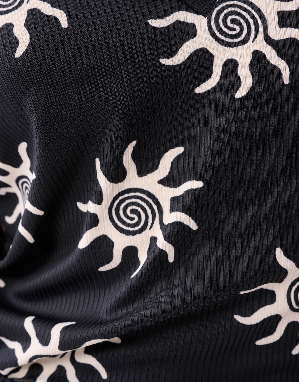 Rippen-Jersey-Top Schwarz SHOEBY WOMEN