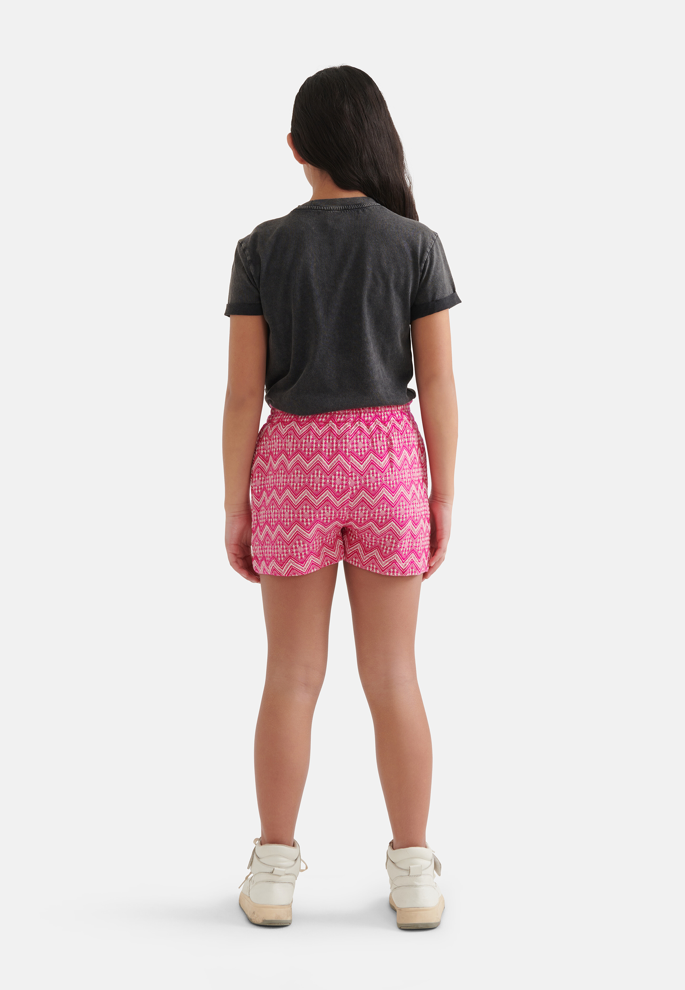 T-Shirt mit grafischem Aufdruck Dunkelgrau SHOEBY GIRLS