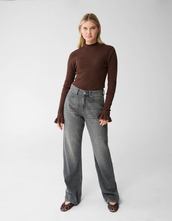 Weit geschnittene Jeans Grau SHOEBY WOMEN