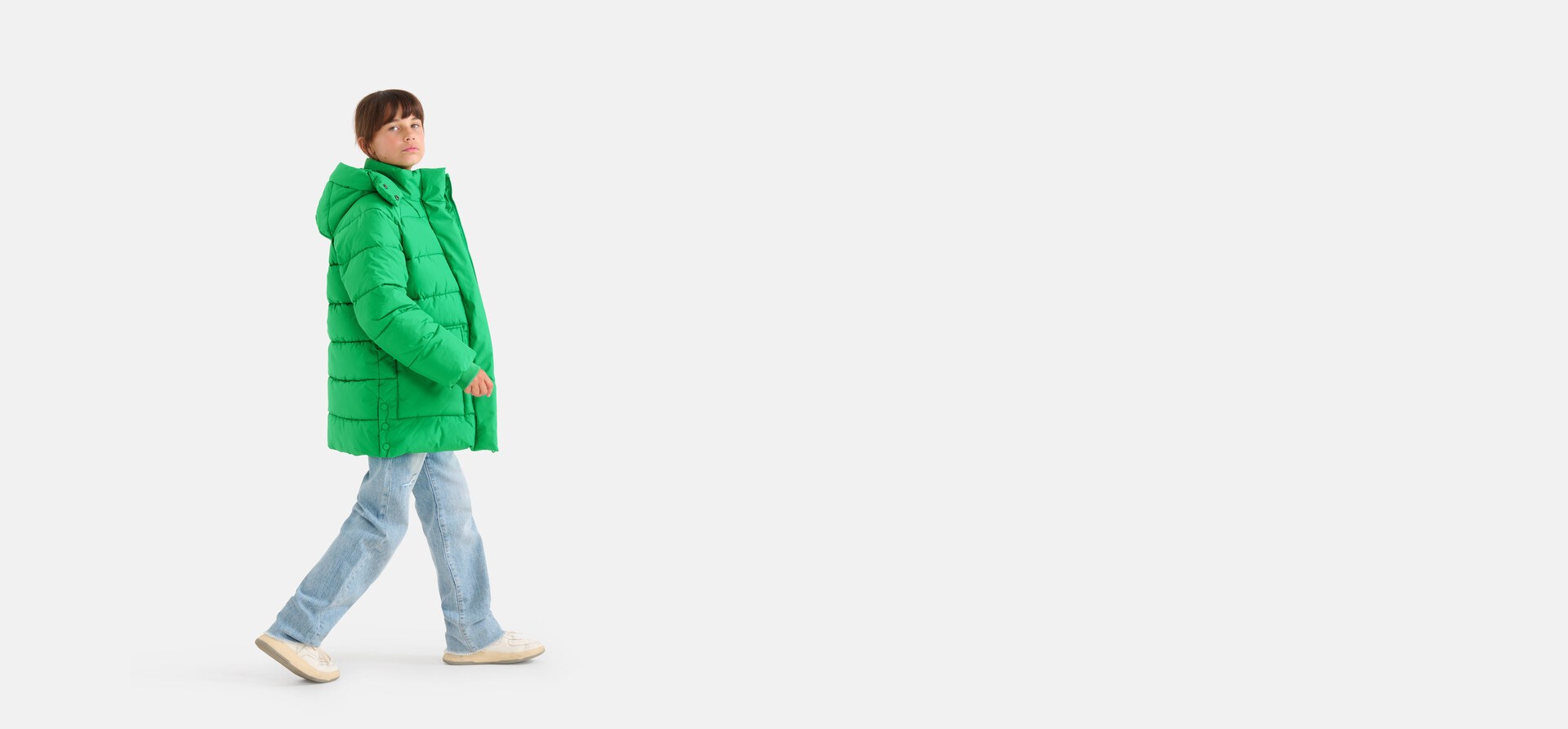 Gewatteerde Jas Groen SHOEBY GIRLS