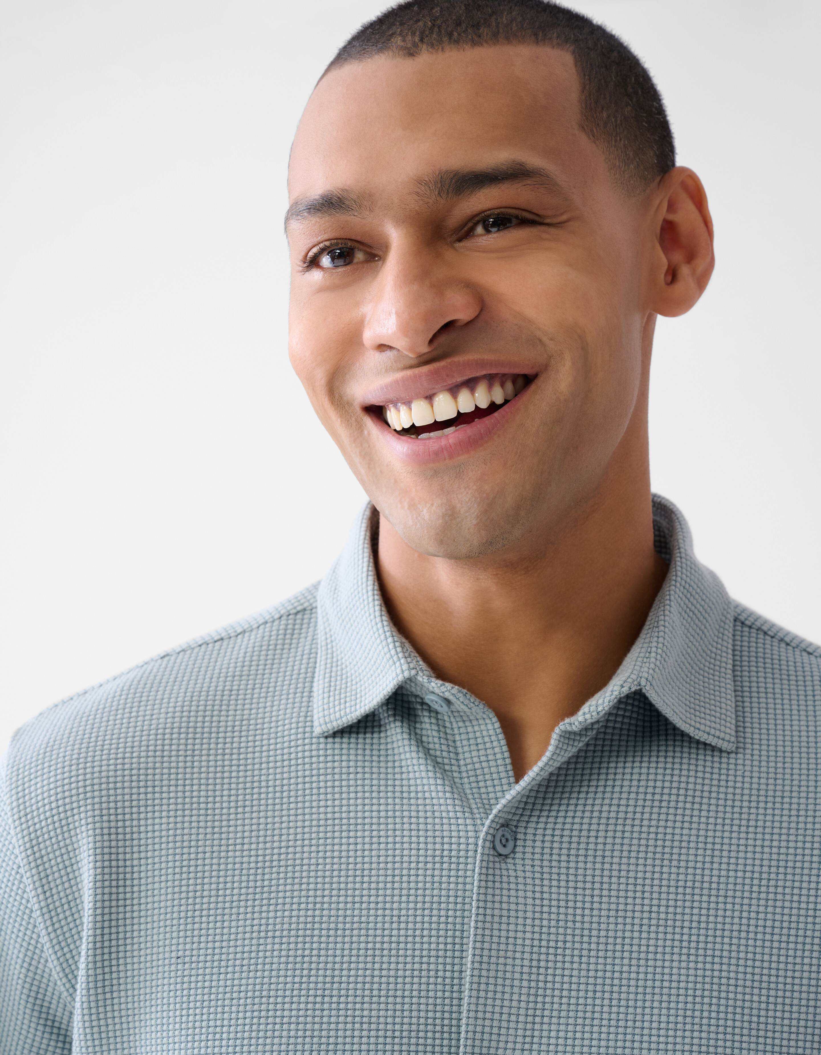 Struktur-Overshirt Hellblau SHOEBY MEN