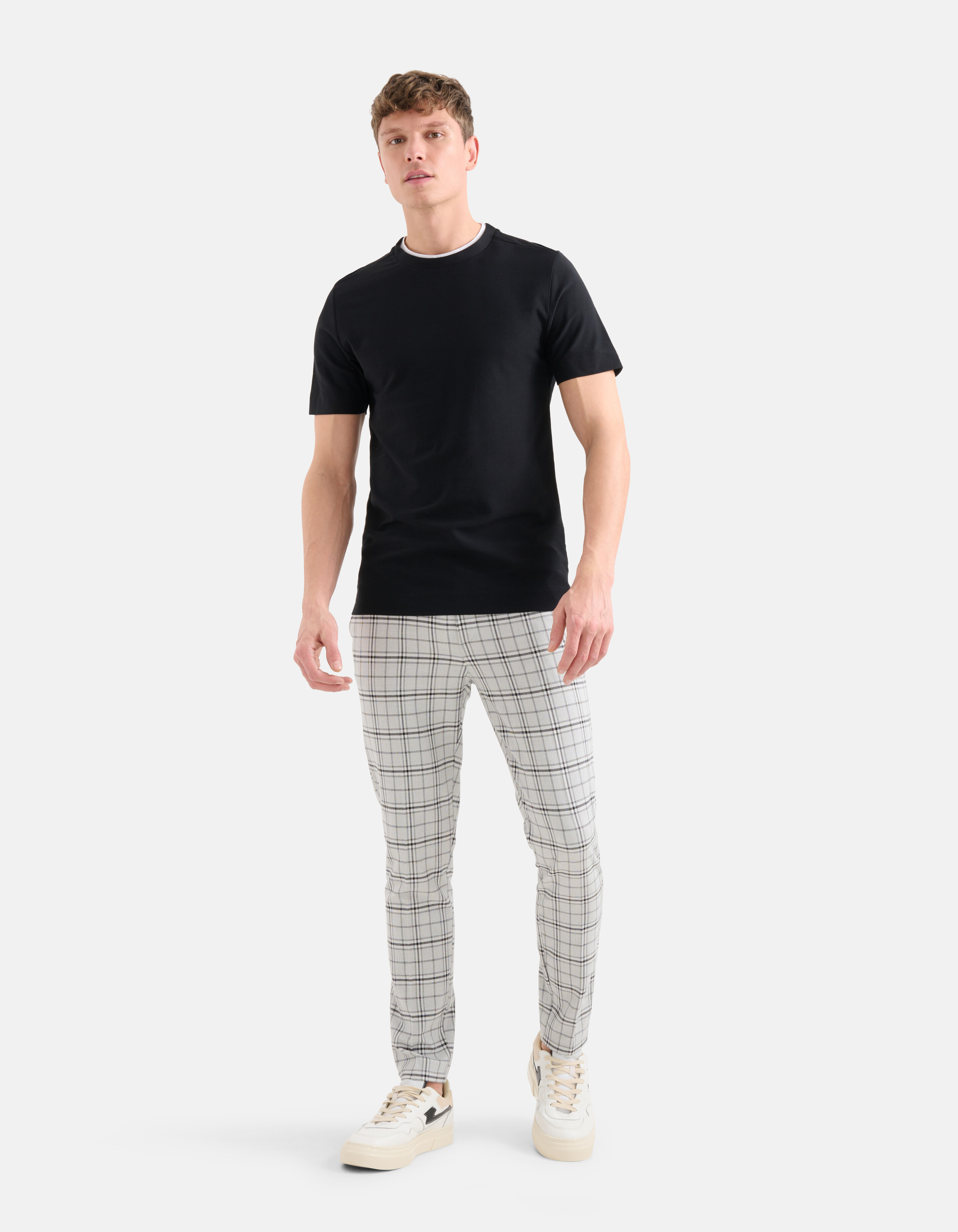 Karohose hellgrau SHOEBY MEN