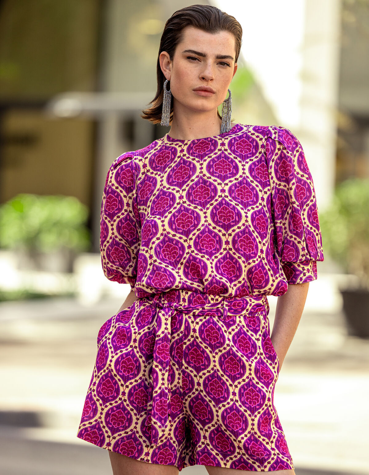 Grafik Lurex Short Lila SHOEBY WOMEN