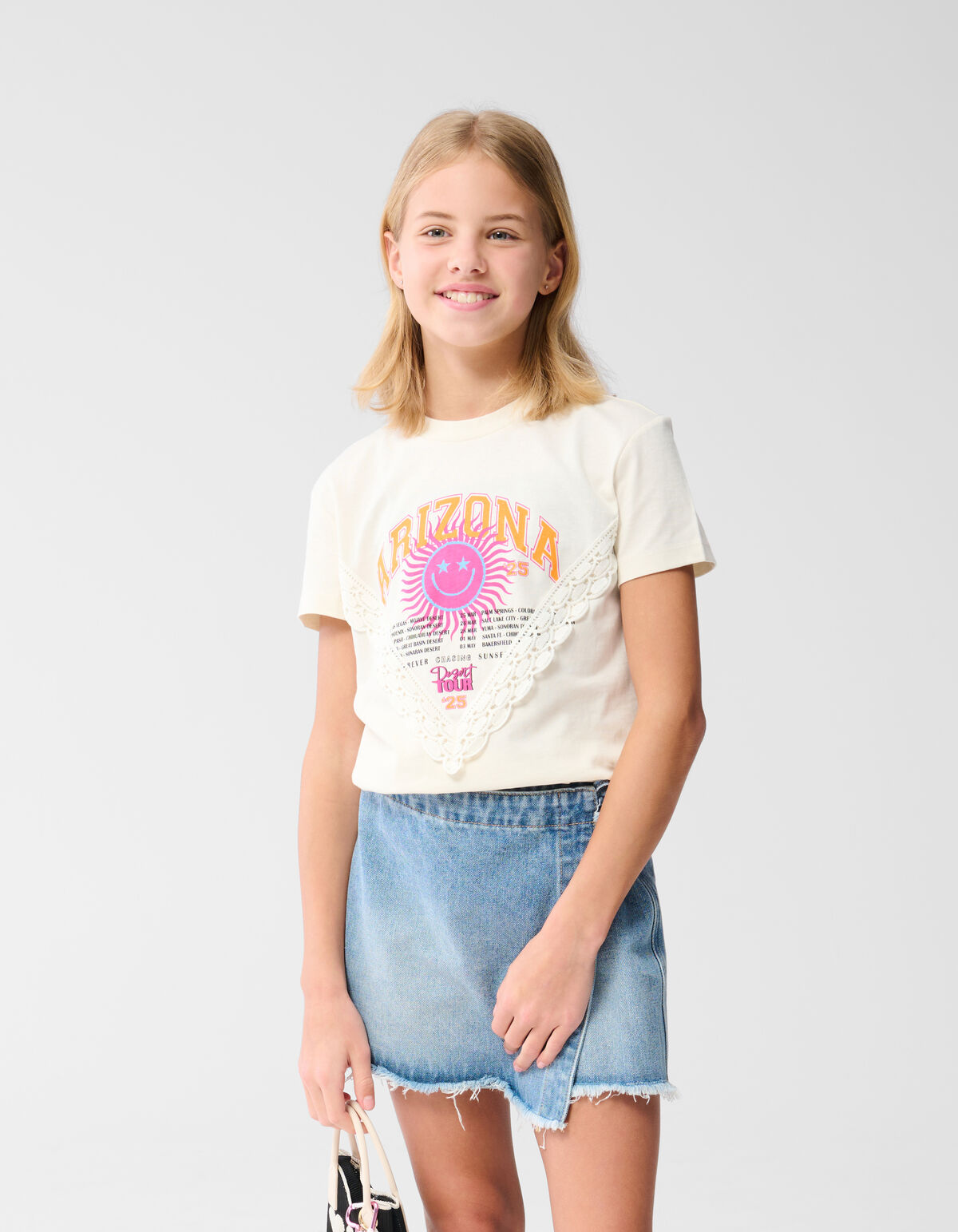 Arizona Spitzen-T-Shirt Broken White SHOEBY GIRLS