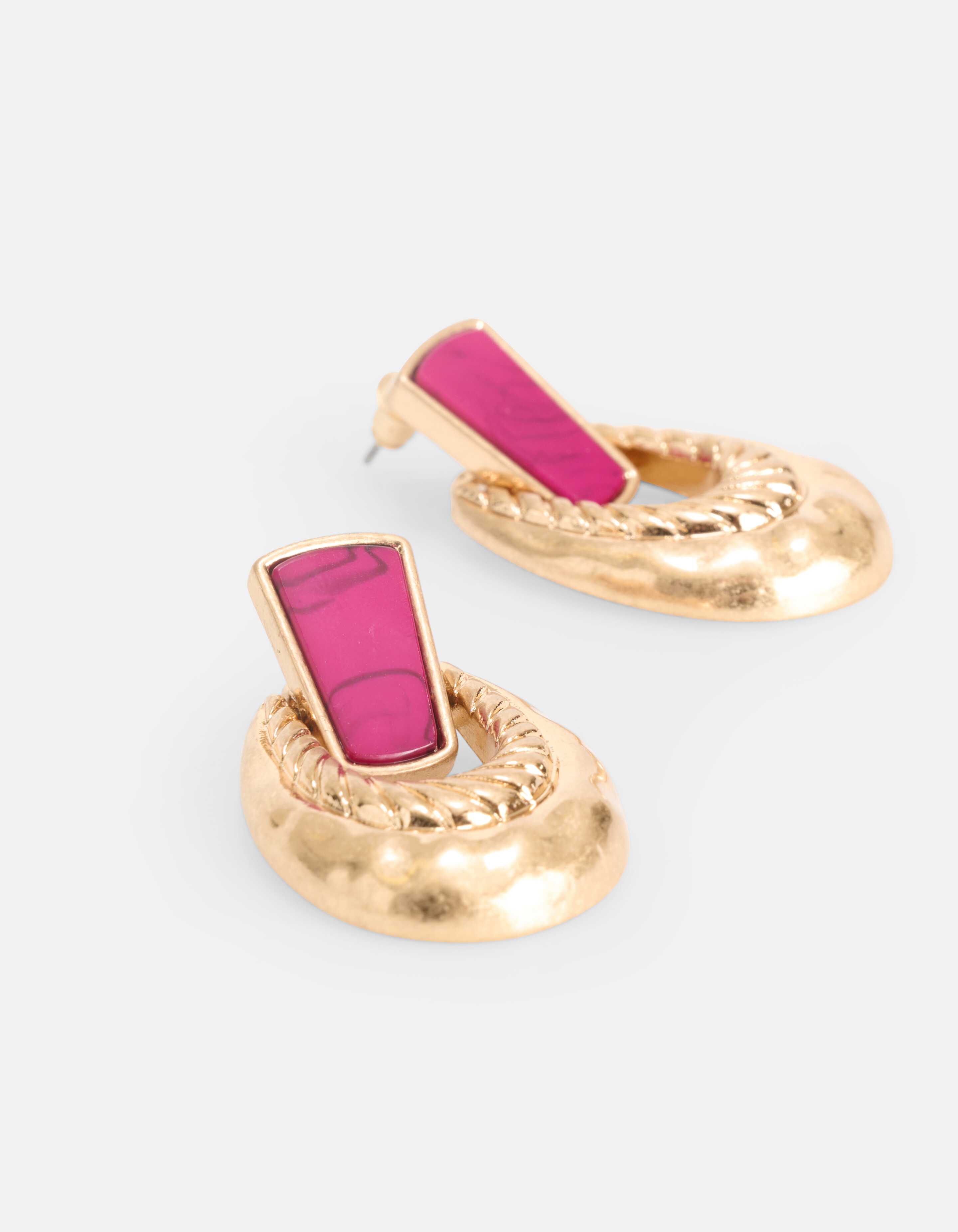 Bordeauxfarbene Ohrringe SHOEBY ACCESSOIRES