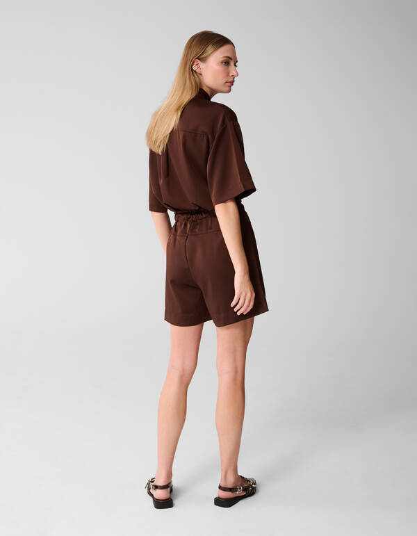 Bluse in Übergröße Dunkelbraun SHOEBY WOMEN