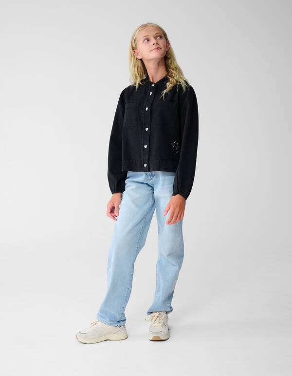 Rüschen-Ohrstecker Jack Dunkelgrau SHOEBY GIRLS