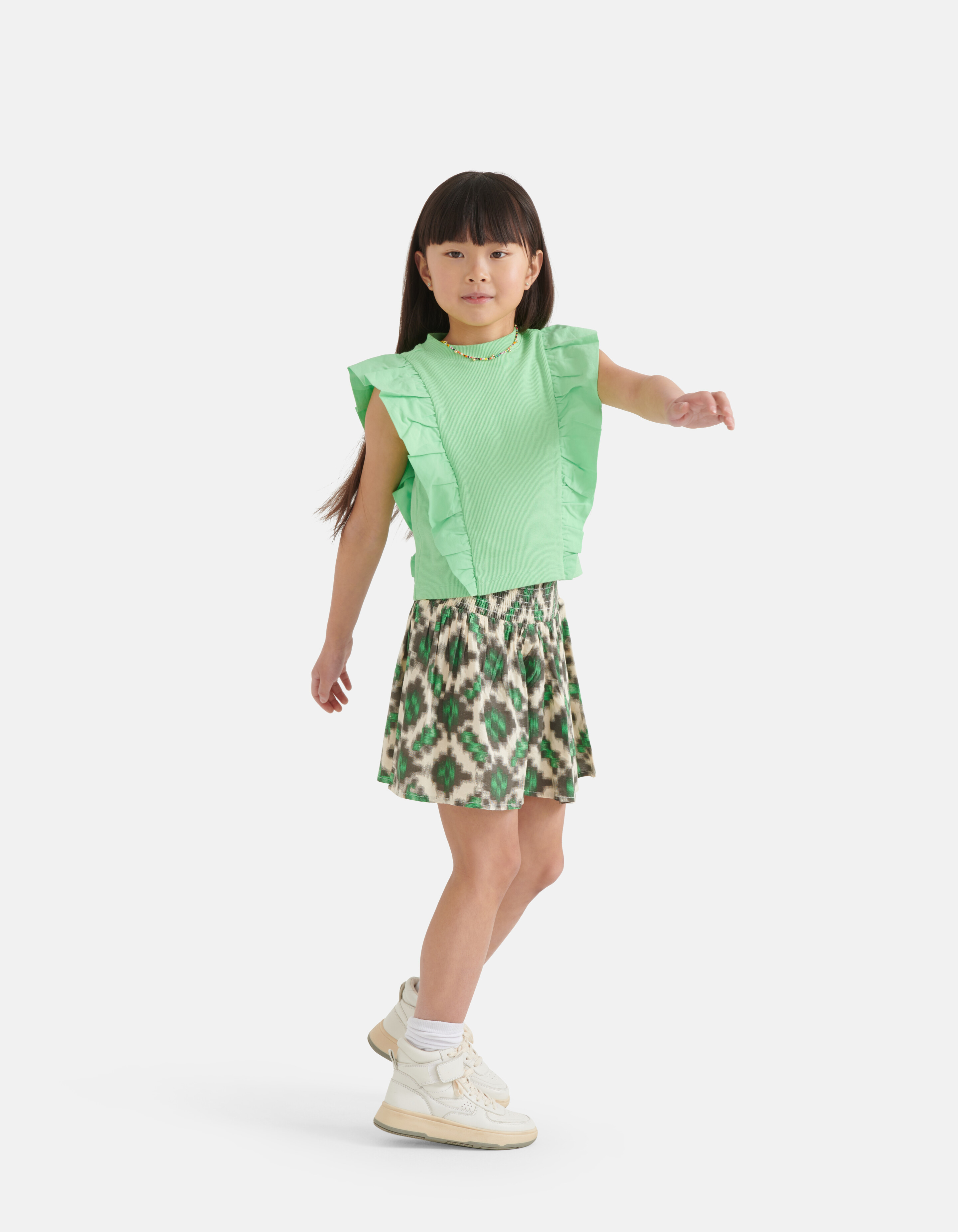 Rüschen-T-Shirt Grün SHOEBY GIRLS