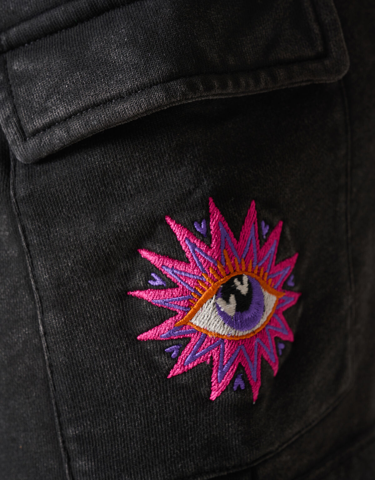 Gewaschener Denim-Rock Dunkelgrau SHOEBY GIRLS