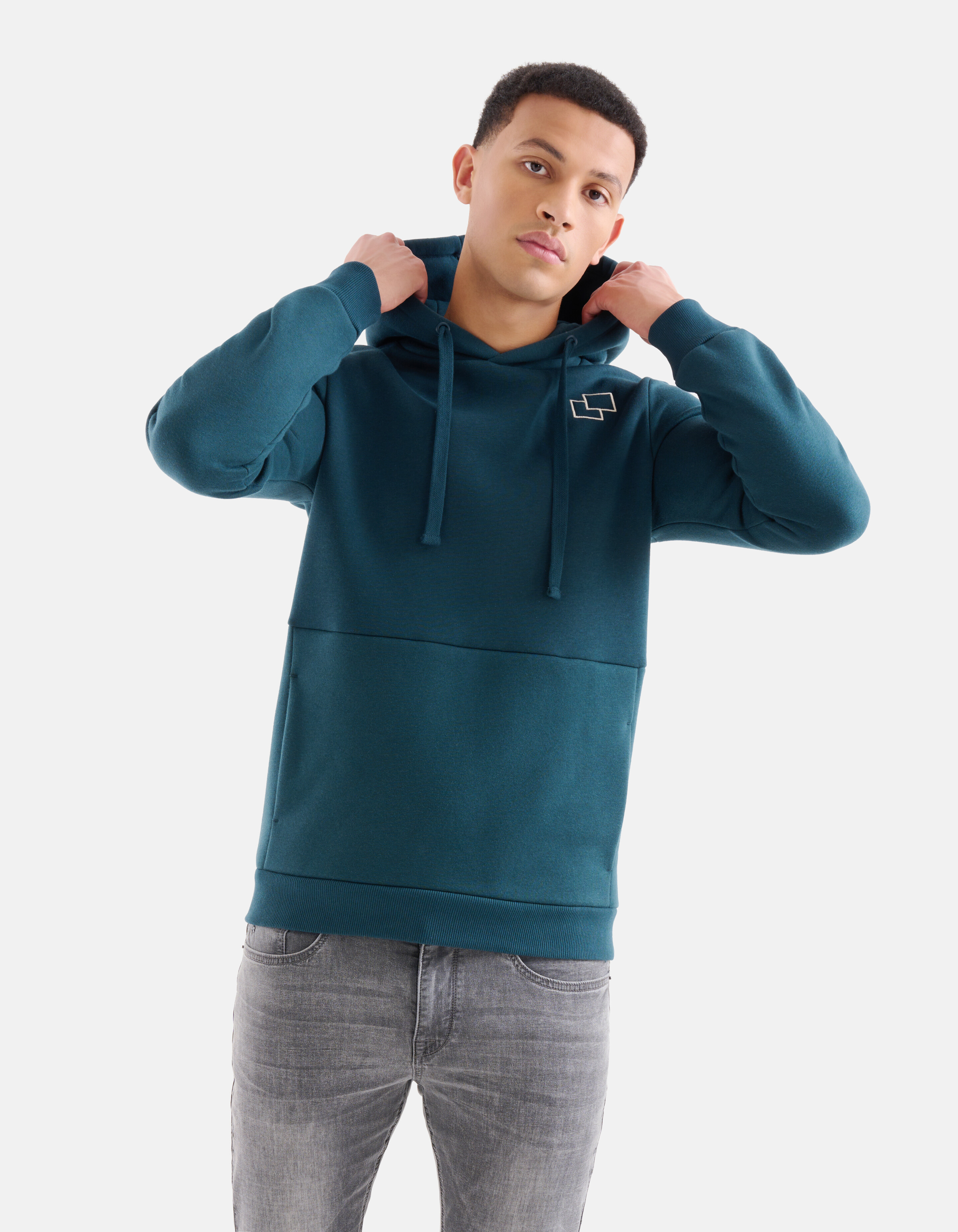 Kapuzenpullover mit Artwork Dunkelgrün SHOEBY MEN