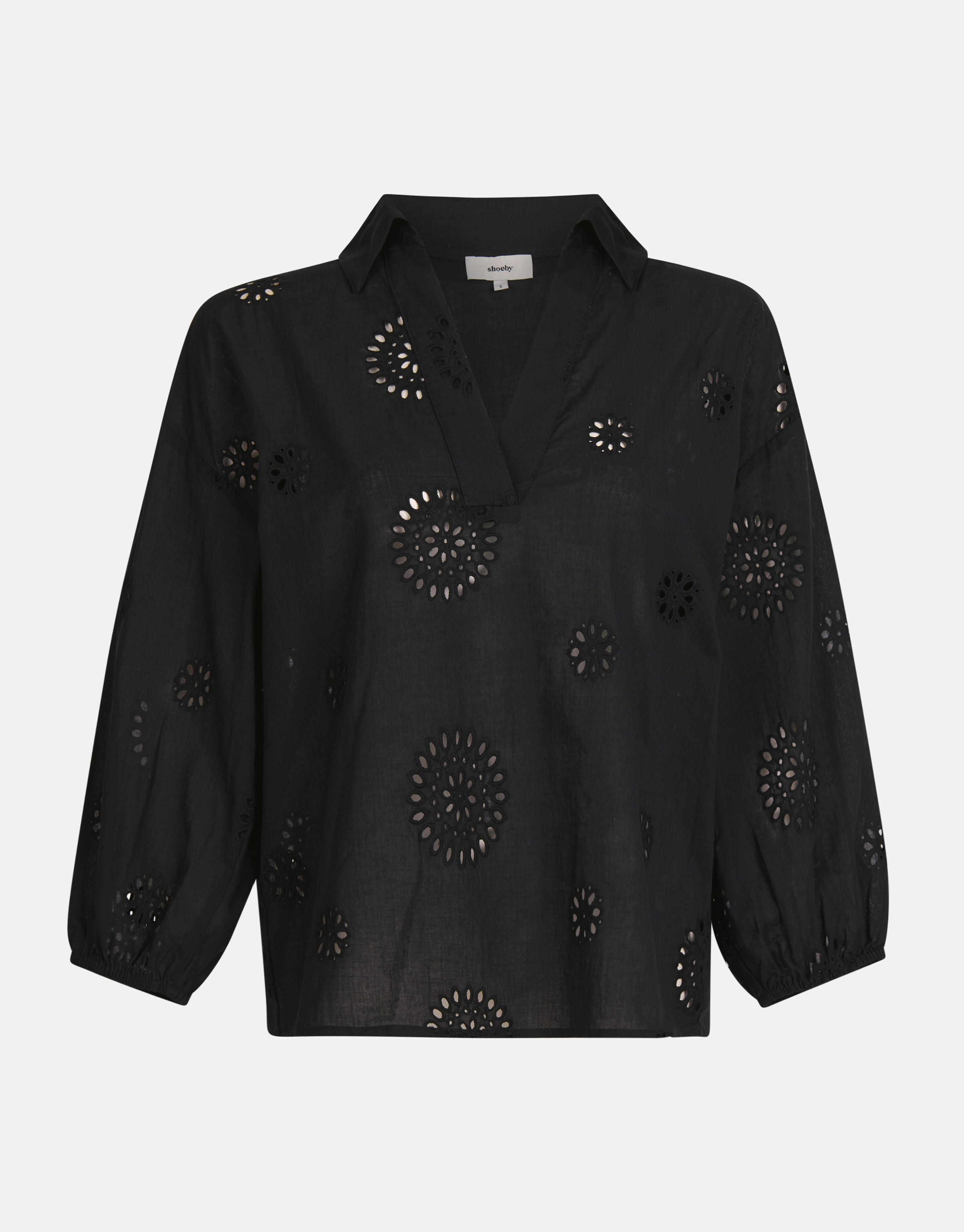 Broderie-Bluse Schwarz SHOEBY WOMEN