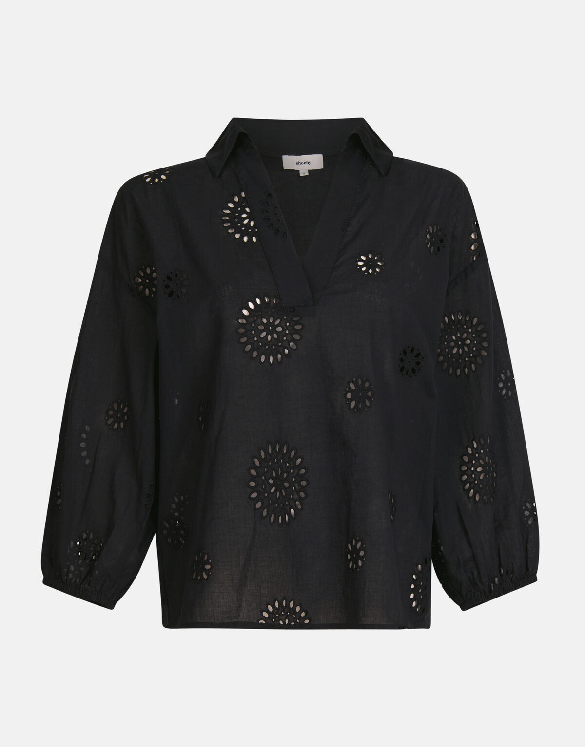 Broderie-Bluse Schwarz SHOEBY WOMEN