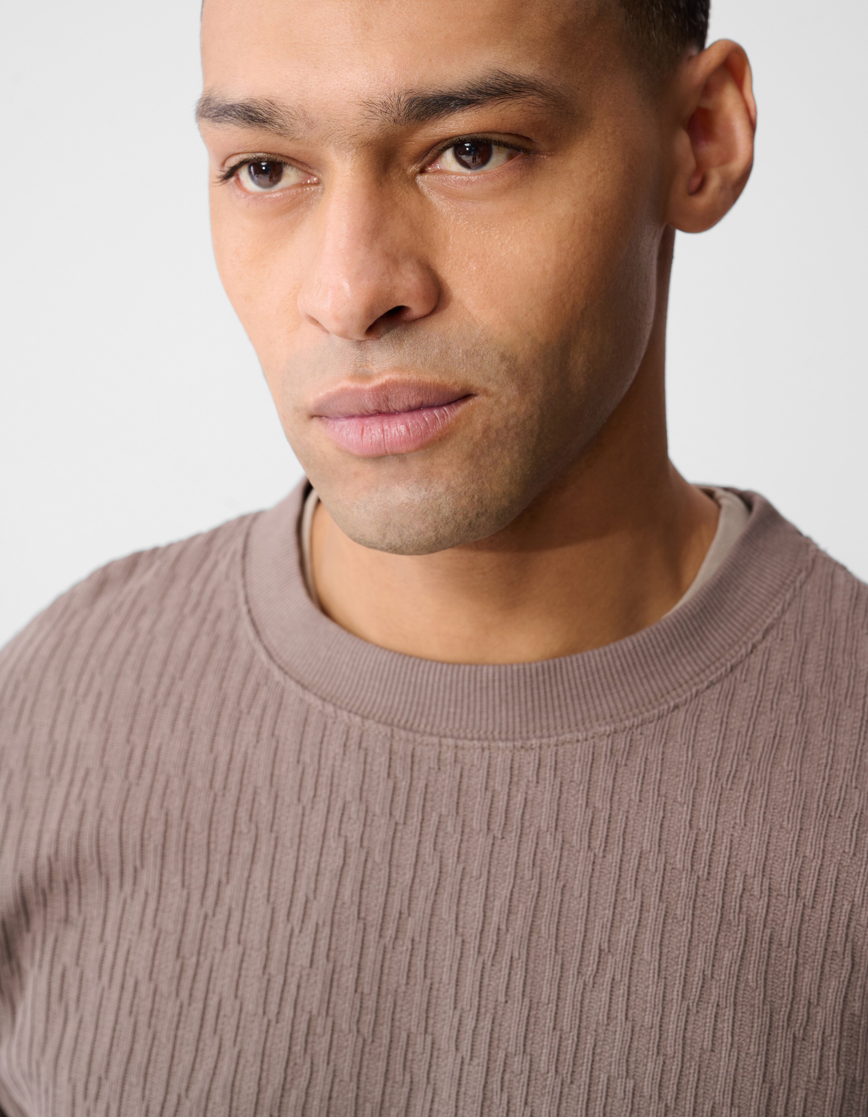 Strukturpullover Hellbraun SHOEBY MEN