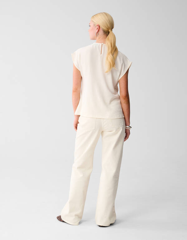 Twist-Top mit Knopfleiste Off White SHOEBY WOMEN