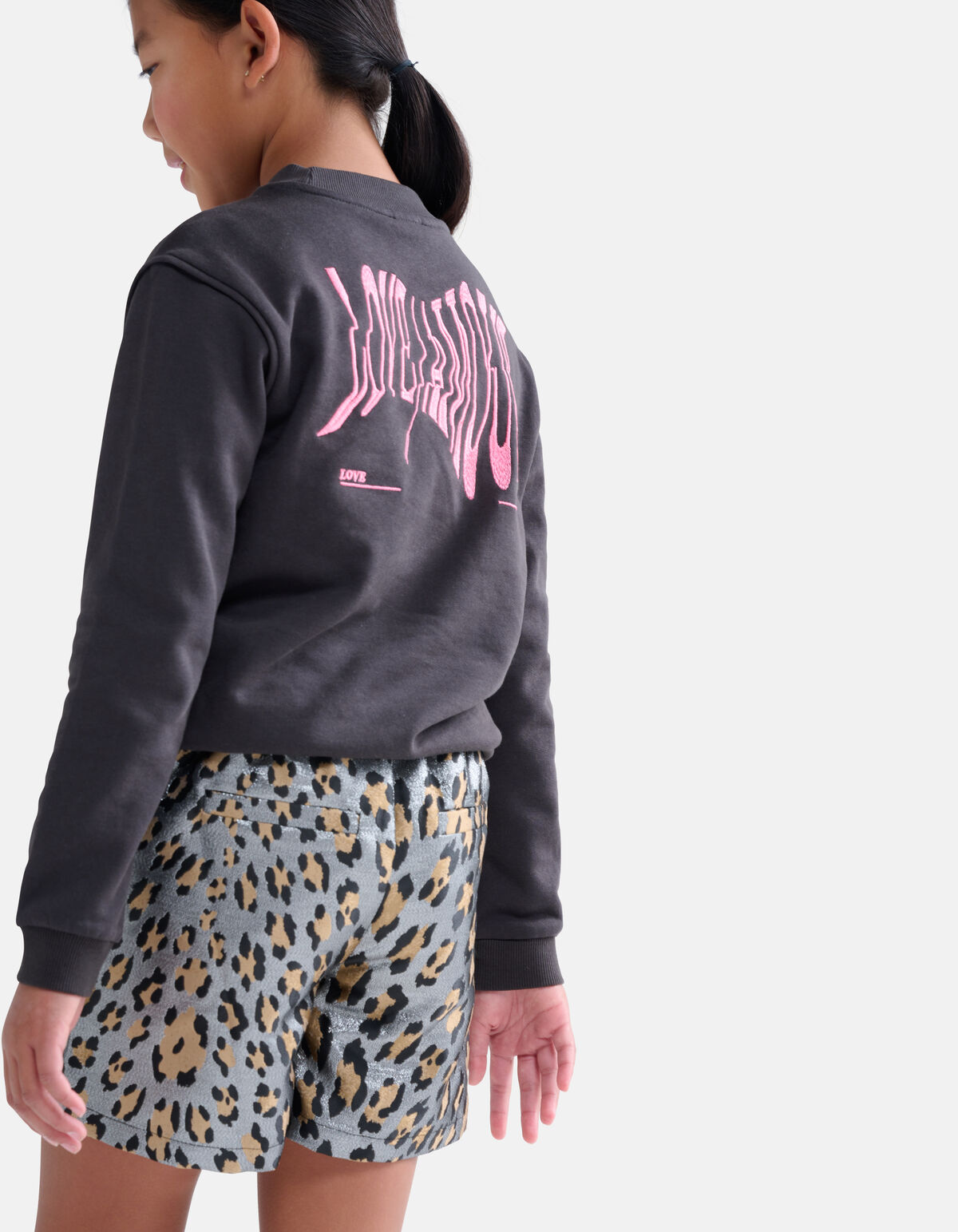 Shorts mit Leopardenmuster Silber SHOEBY GIRLS