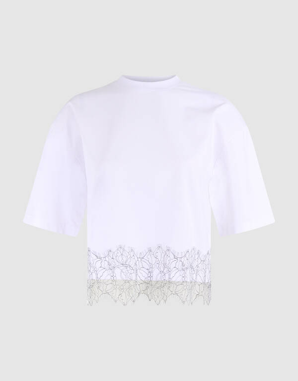Spitzen-T-Shirt Weiß SHOEBY WOMEN