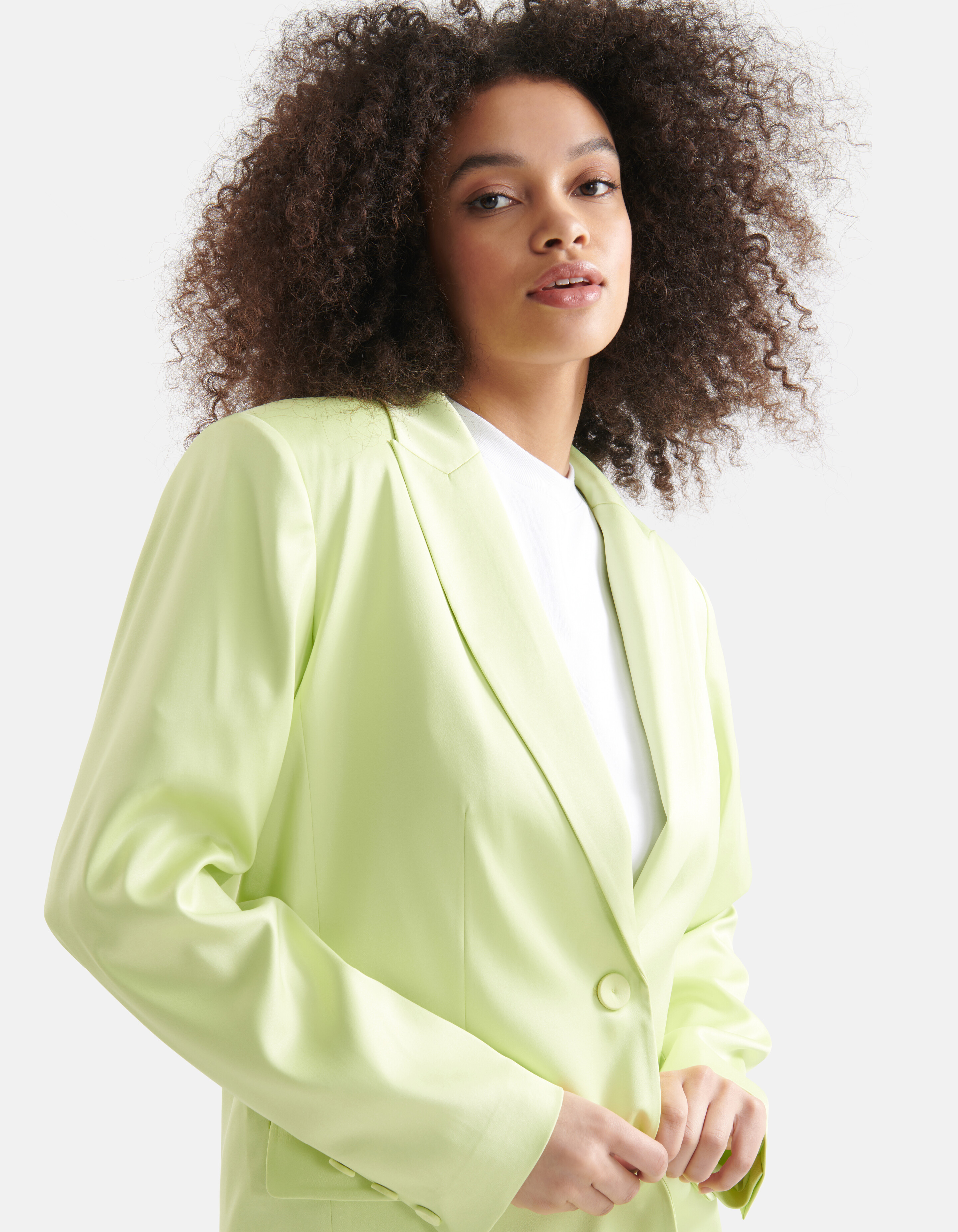 Satin Blazer Lindgrün SHOEBY WOMEN