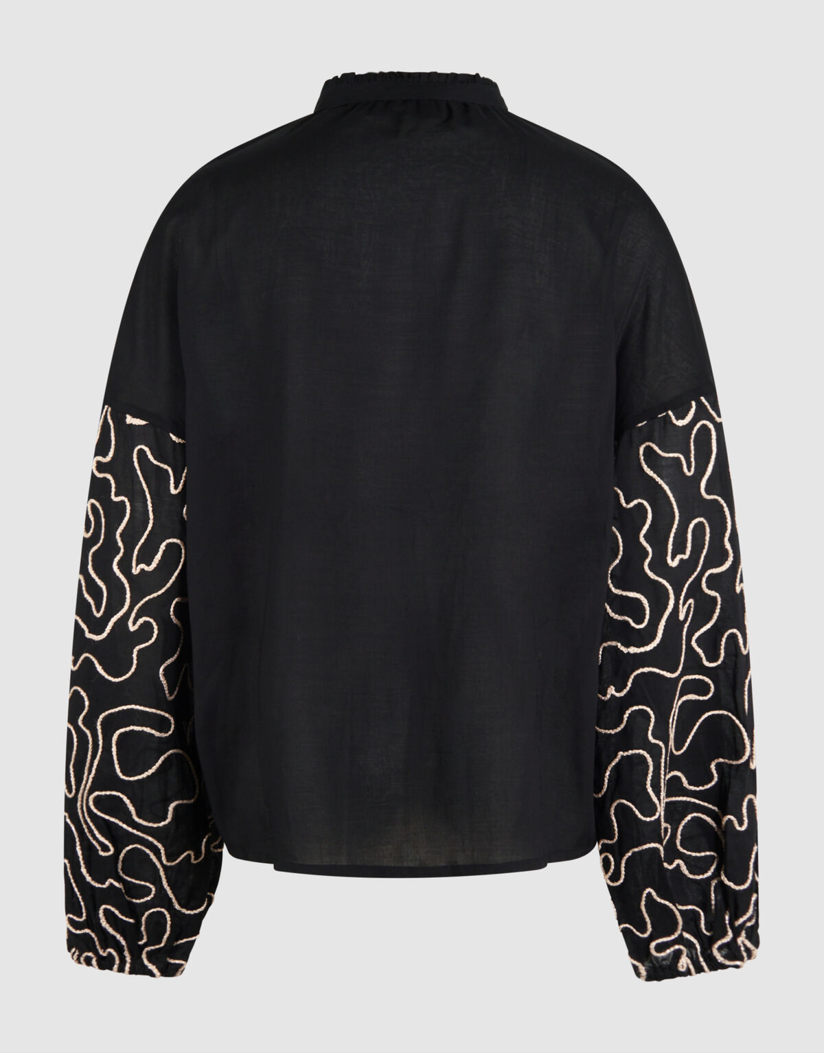 Bluse mit Kordelärmeln Schwarz SHOEBY WOMEN