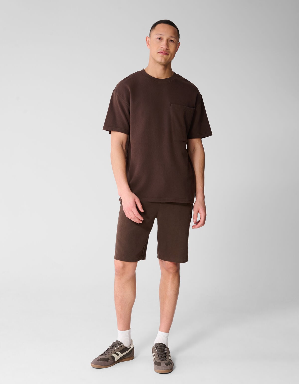 Cord-T-Shirt mit Taschen, dunkelbraun SHOEBY MEN