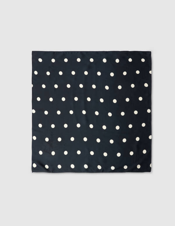 Satinschal mit Punkten Schwarz SHOEBY ACCESSOIRES