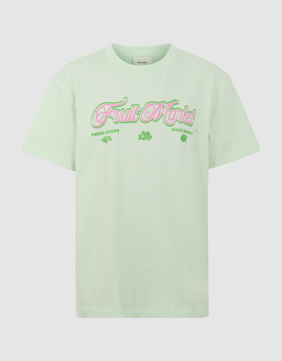 Obstmarkt Kunst T-Shirt Hellgr&uuml;n SHOEBY GIRLS